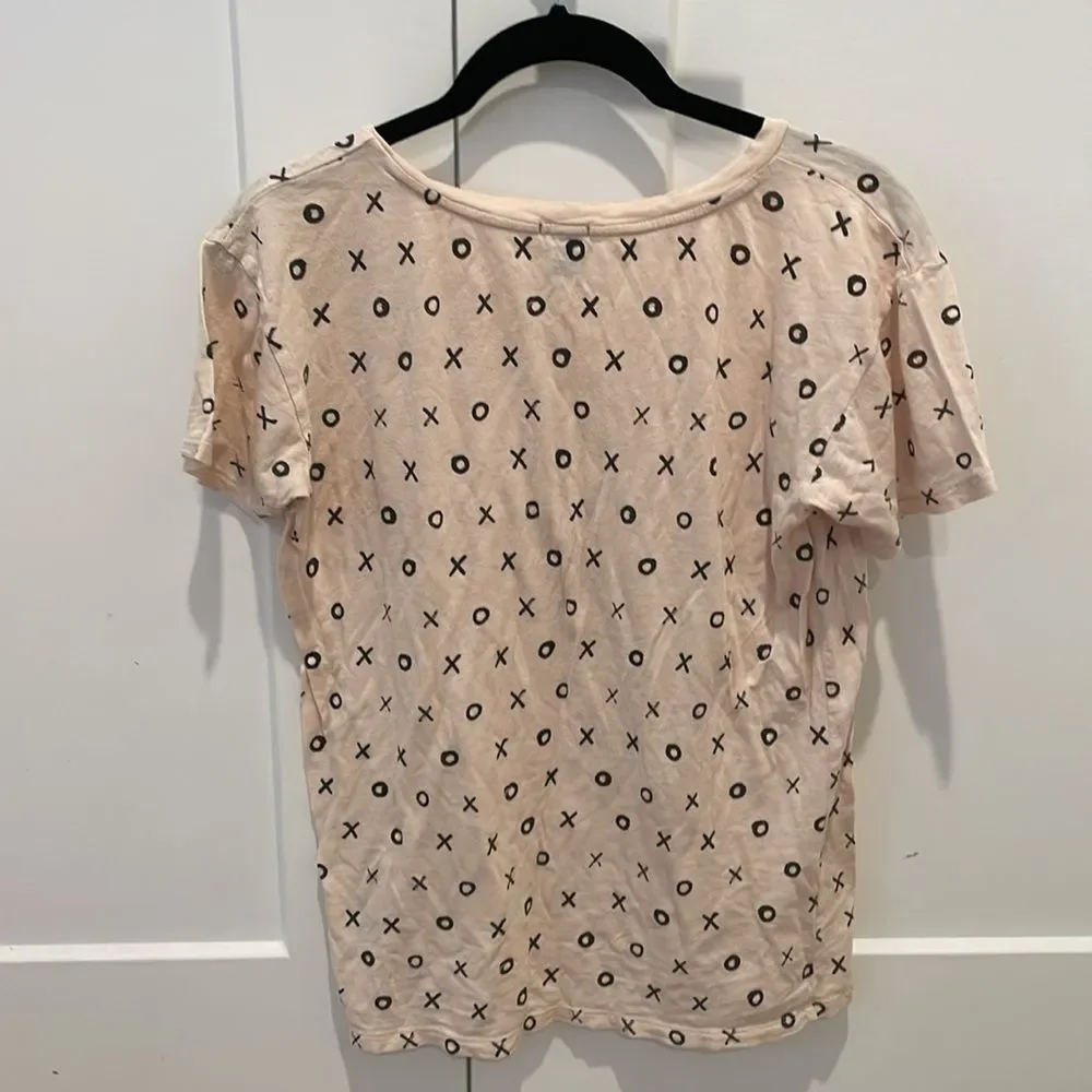 J. Crew Pale Pink Graphic T-Shirt XS
